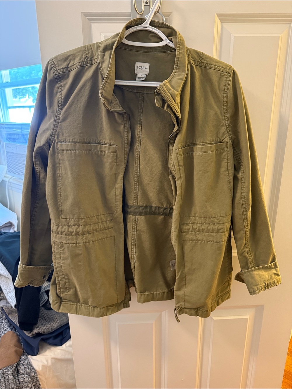 J. Crew Olive Green Drawstring Utility Jacket